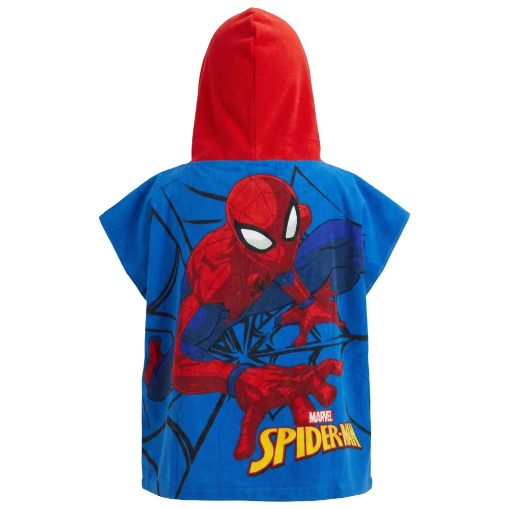 Marvel Spiderman Kinder Mikrofaser Poncho Badeponcho mit Kapuze - WS-Trend.de