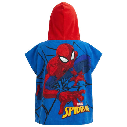 Marvel Spiderman Kinder Mikrofaser Poncho Badeponcho mit Kapuze - WS-Trend.de