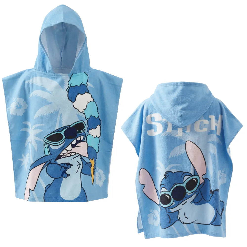 Disney Lilo Stitch Kinder Mädchen Mikrofaser Poncho Badetuch 55x110 cm - WS-Trend.de