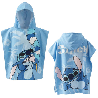 Disney Lilo Stitch Kinder Mädchen Mikrofaser Poncho Badetuch 55x110 cm - WS-Trend.de