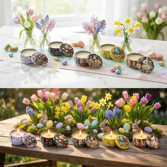 Handgemachte Ostern Sojawachs Kerze duftfrei verschiedene Motive - WS-Trend.de