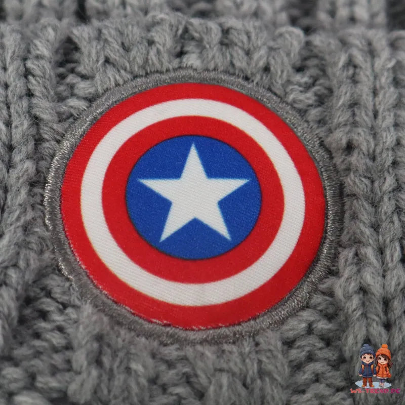 Marvel Captain America Wintermütze Bommelmütze plus Handschuhe - WS-Trend.de Herbst