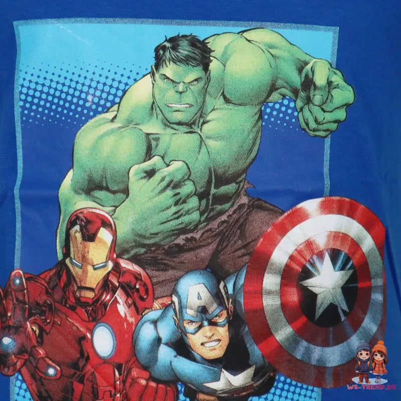 Marvel Avengers Kinder Jungen T Shirt kurzarm Shirt 98 bis 128 Baumwolle WS Trend