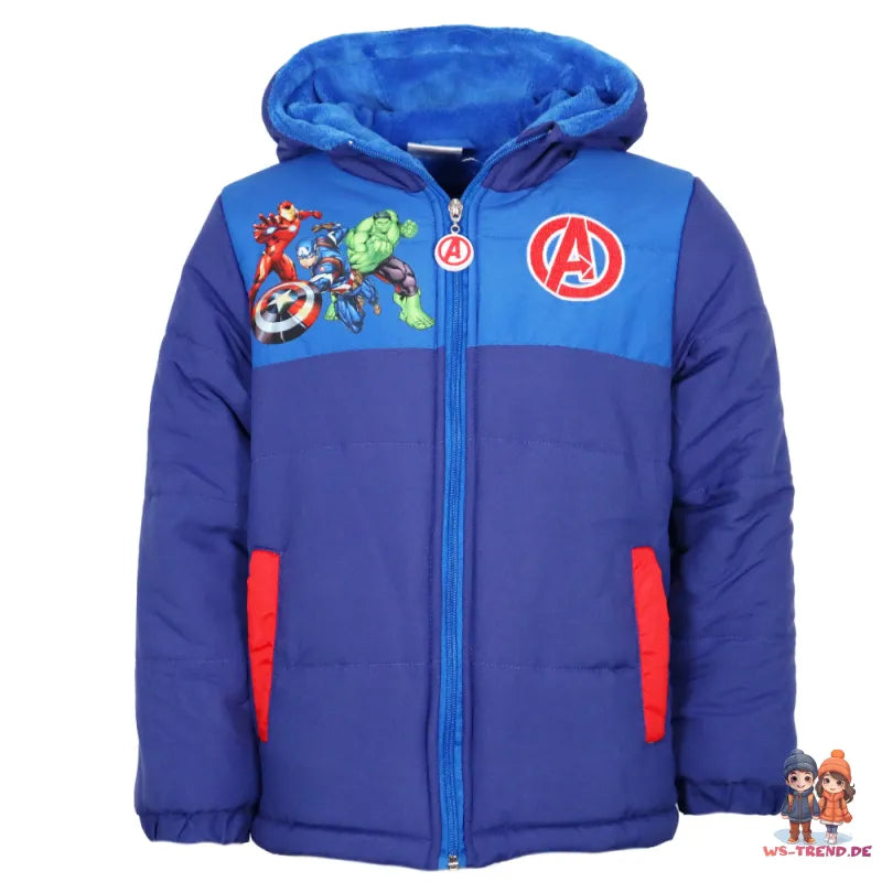 Marvel Avengers Kinder Jungen Winterjacke Jacke mit Kapuze - WS-Trend.de Gr. 98 bis 128