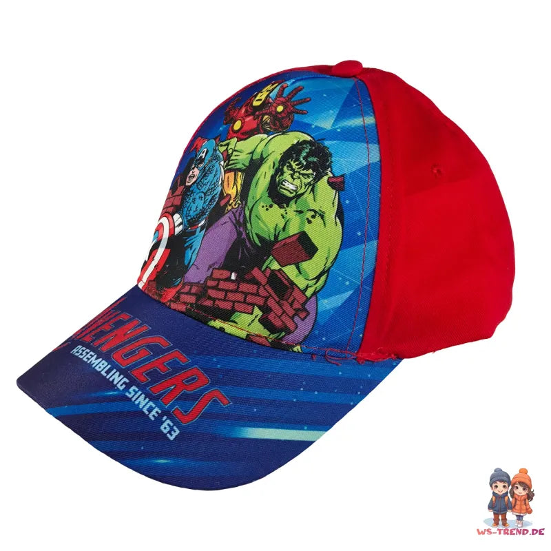 Marvel Avengers Hulk Iron Man Jungen Basecap Baseball Kappe Mütze - WS-Trend.de Gr. 52 - 54