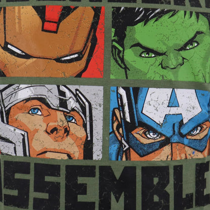 Marvel Avengers Kinder kurzarm T-Shirt - WS-Trend.de Weiß Grün 104-134 Baumwolle für Jungen