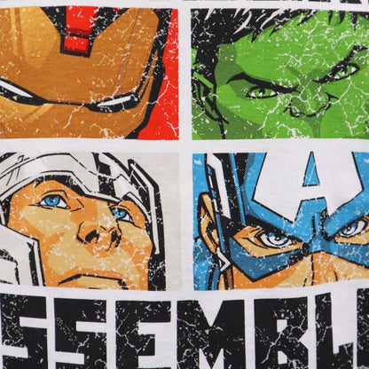Marvel Avengers Kinder kurzarm T-Shirt - WS-Trend.de Weiß Grün 104-134 Baumwolle für Jungen