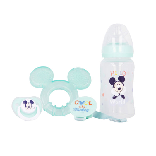 Disney Baby Mickey Maus Flasche Schnuller Schnullerhalter und Beißring