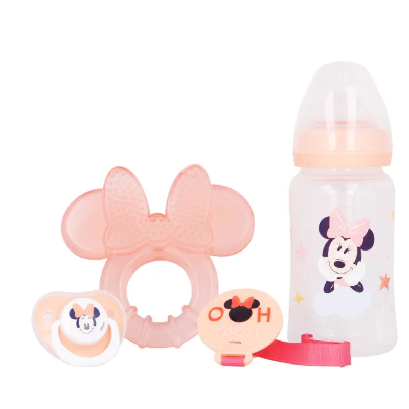 Disney Baby Minnie Maus Geschenkset Flasche Schnuller Schnullerhalter Beißring - WS-Trend.de