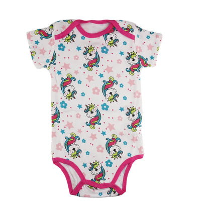 Baby 2er Pack kurzarm Body Strampler - WS-Trend.de Schlafanzug Gr. 68 - 92 Einhorn Vogel