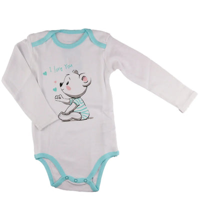 Baby 2er Pack langarm Jungen Body Strampler - WS-Trend.de Schlafanzug Gr. 62 bis 92 Dinos Bärchen