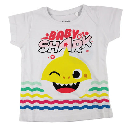 Baby Shark Hai Kinder Mädchen Schlafanzug - WS-Trend.de Pyjama kurz 92-116 100% Baumwolle