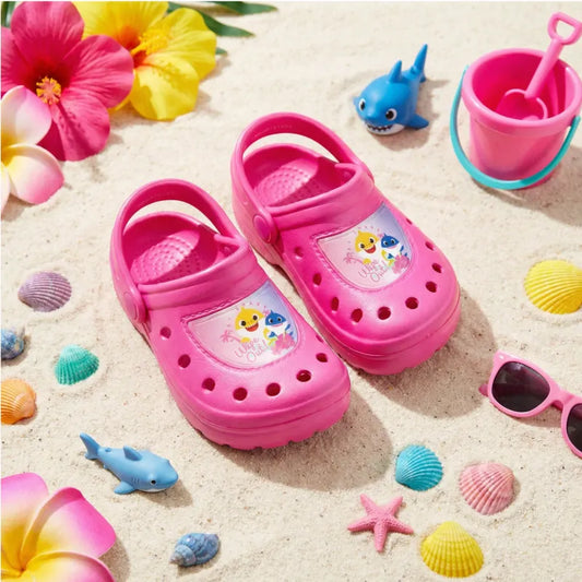 Baby Shark Haie Mädchen Kinder Clogs Badeschuhe - WS-Trend.de Latschen Hausschuhe Gr. 24 bis 31