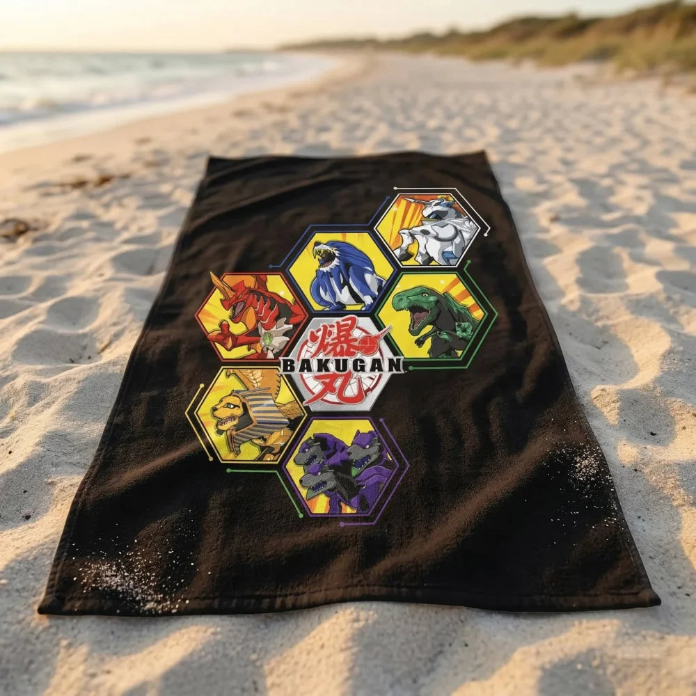 Anime Bakugan - Handtuch Badehandtuch Badetuch XXL Strandtuch 70x140 - WS-Trend.de