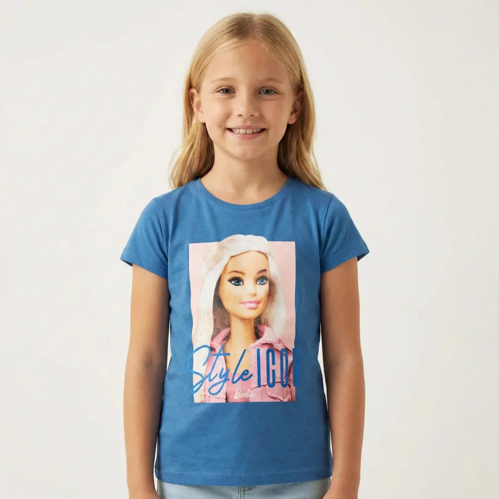Barbie Mädchen Kinder T-Shirt kurzarm Shirt - WS-Trend.de Gr. 104-140 100% Baumwolle
