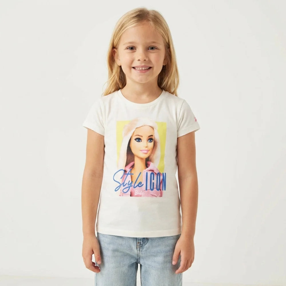 Barbie Mädchen Kinder T-Shirt kurzarm Shirt - WS-Trend.de Gr. 104-140 100% Baumwolle