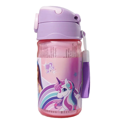 Barbie Kinder Sport Wasserflasche Trinkflasche Flasche Trinkhalm Griff 350 ml - WS-Trend.de