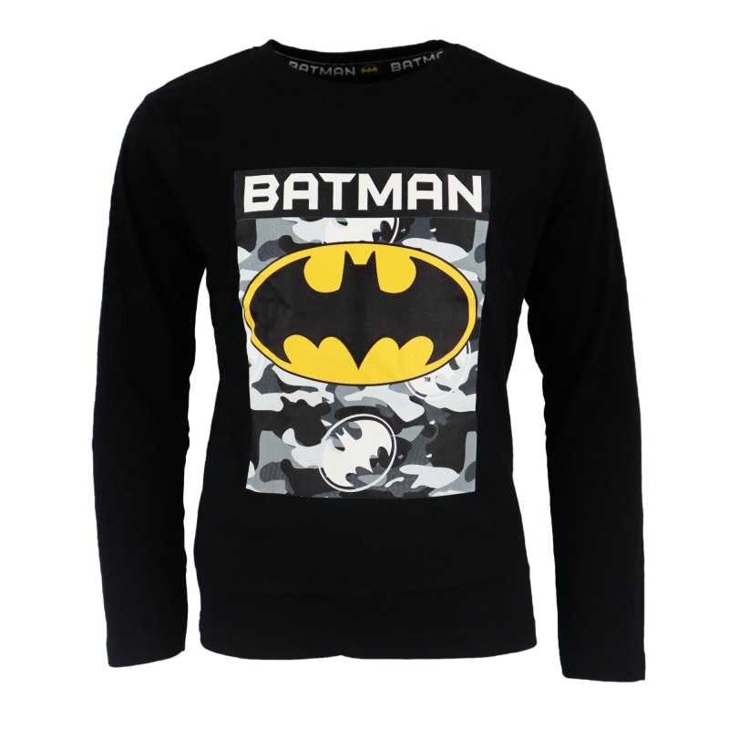 DC Comics Classic Batman Kinder langarm Pyjama Schlafanzug - WS-Trend.de Jungen lang 134 - 164 Schwarz Grau