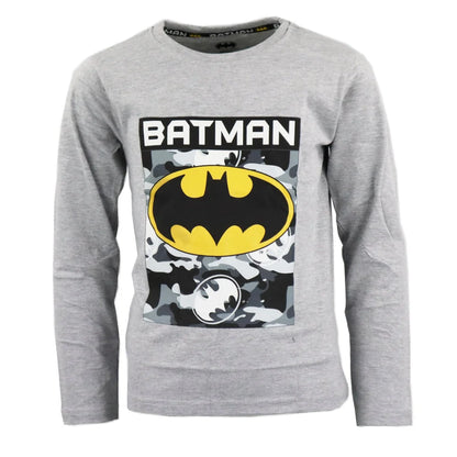 DC Comics Classic Batman Kinder langarm Pyjama Schlafanzug - WS-Trend.de Jungen lang 134 - 164 Schwarz Grau