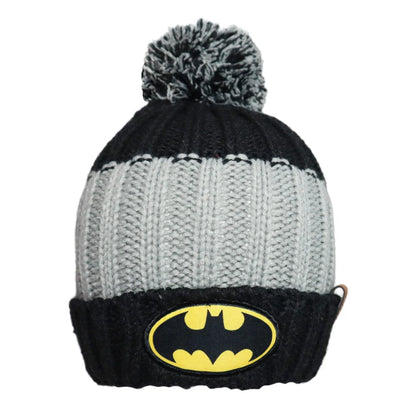 DC Comics Batman Kinder Wintermütze Bommelmütze Handschuhe - WS-Trend.de Gr. 52 54