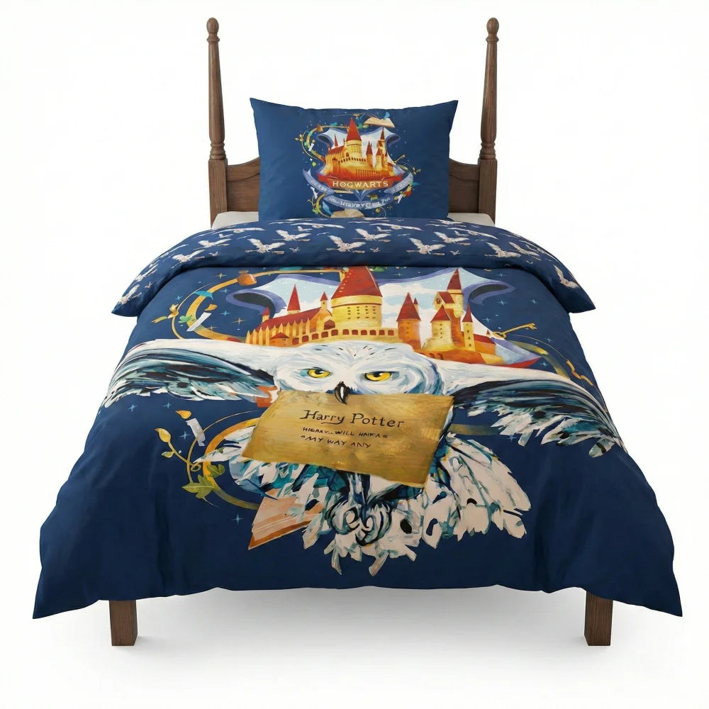 Harry Potter Kinder Bettwäsche Set - WS-Trend.de Eule Mikrofaser 2tlg 135/140x200 63x63 cm