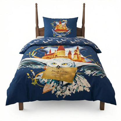 Harry Potter Kinder Bettwäsche Set - WS-Trend.de Eule Mikrofaser 2tlg 135/140x200 63x63 cm