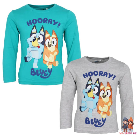 Bluey Bingo Kinder Langarmshirt langarm Shirt - WS-Trend.de Gr. 92-116 Baumwolle