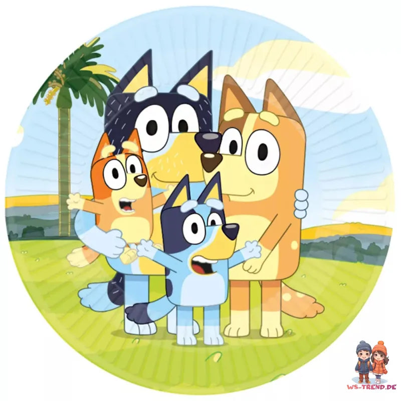 Bluey Bingo Kinder Geburtstag Deko Set 32tlg. Geschirr Partyset - WS-Trend.de