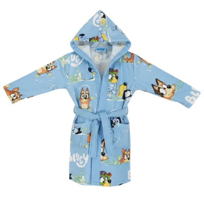 Bluey Bingo Kinder 3 tlg Set Bademantel Handtuch Handschuh Gr. 98 -128 - Ansicht 2