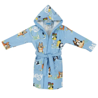 Bluey Bingo Kinder 3 tlg Set Bademantel Handtuch Handschuh Gr. 98 -128 - WS-Trend.de