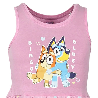 Bluey Bingo Kinder Mädchen kurzarm Kleid Sommerkleid - WS-Trend.de 92-116 Baumwolle