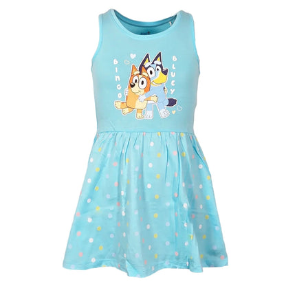 Bluey Bingo Kinder Mädchen kurzarm Kleid Sommerkleid - WS-Trend.de 92-116 Baumwolle