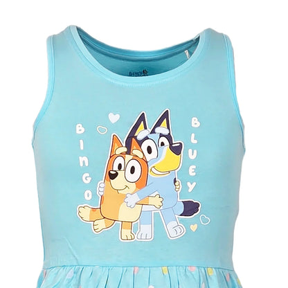 Bluey Bingo Kinder Mädchen kurzarm Kleid Sommerkleid - WS-Trend.de 92-116 Baumwolle