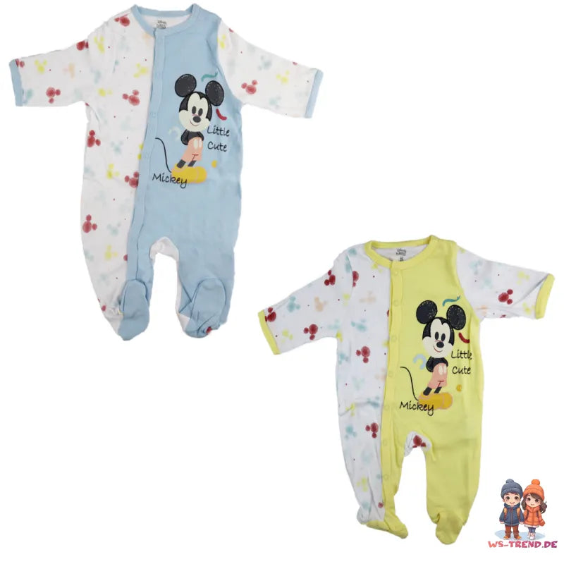 Disney Mickey Maus Baby langarm Body Strampler - WS-Trend.de Kleinkind Schlafanzug Gr. 68 - 92