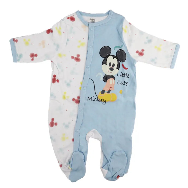 Disney Mickey Maus Baby langarm Body Strampler - WS-Trend.de Kleinkind Schlafanzug Gr. 68 - 92