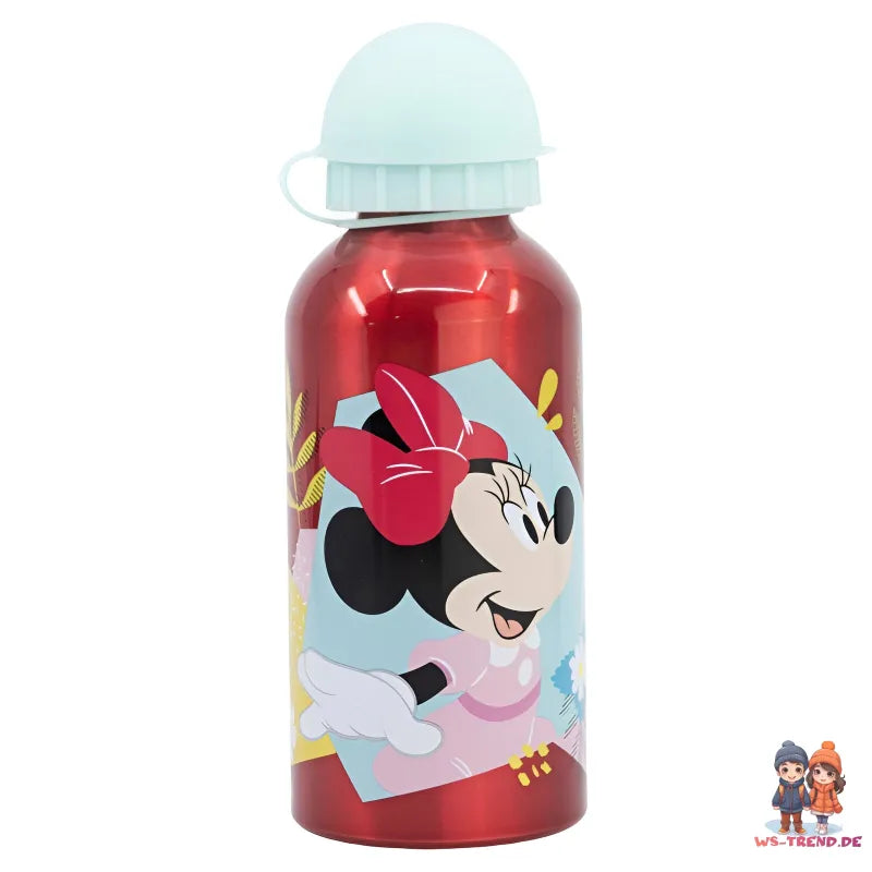 Disney Minnie Maus Kinder Alu Wasserflasche Trinkflasche Flasche 400 ml - WS-Trend.de