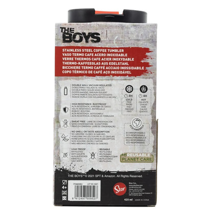 The Boys verschließbarer Kaffeebecher Trinkbecher Edelstahl doppelwandig 425 ml - WS-Trend.de