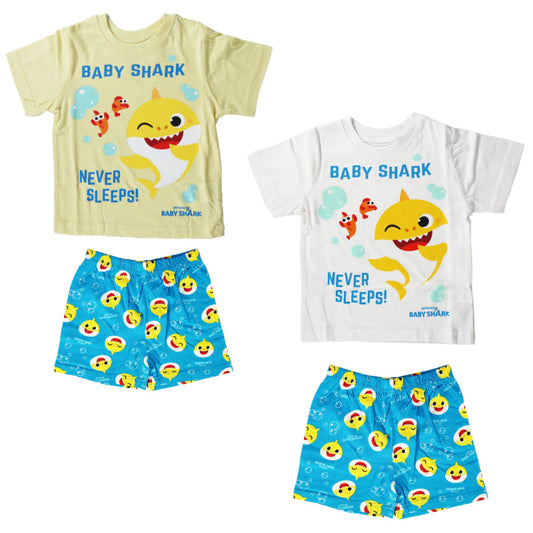 Baby Shark Hai Kinder Mädchen Schlafanzug Pyjama - WS-Trend.de kurz 92-116 100% Baumwolle