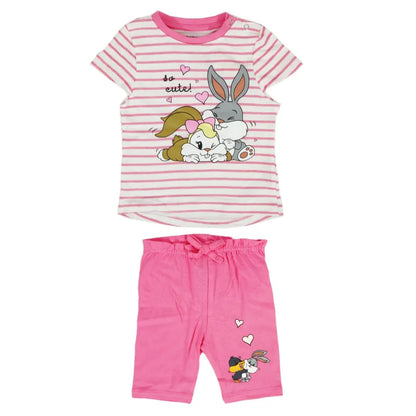 Bugs und Lola Bunny Baby Mädchen Sommerset Shorts plus T-Shirt - WS-Trend.de Gr. 62-86