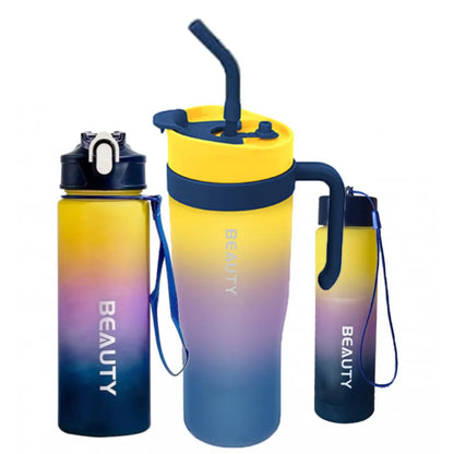 3er Set XL Wasserflasche Trinkflasche Flasche 1200 / 800 / 300 ml - WS-Trend.de