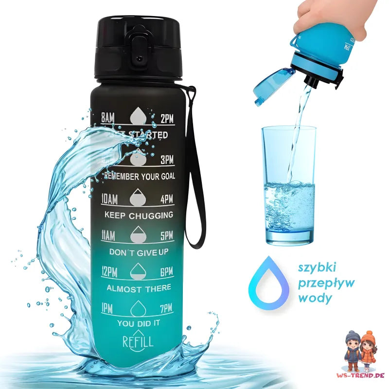 XL Sportflasche Wasserflasche Trinkflasche Flasche 1000 ml - WS-Trend.de