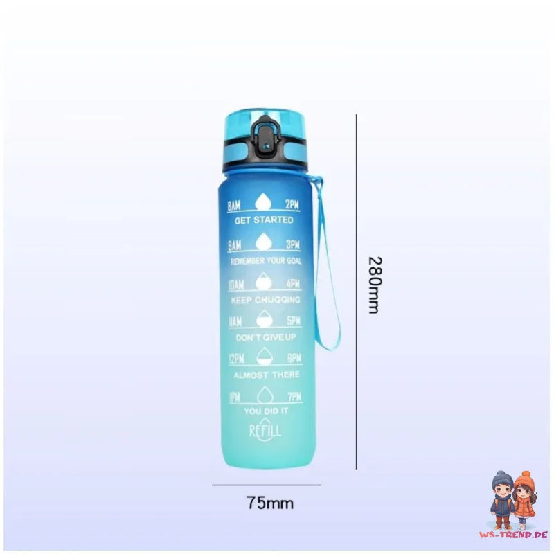 XL Sportflasche Wasserflasche Trinkflasche Flasche 1000 ml - WS-Trend.de