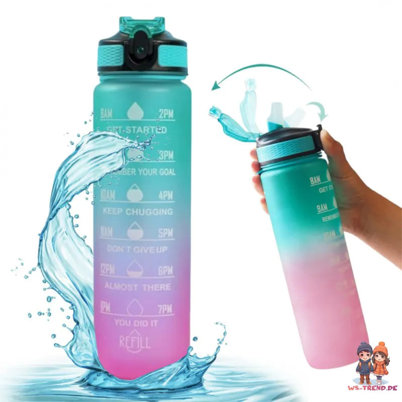 XL Sportflasche Wasserflasche Trinkflasche Flasche 1000 ml - WS-Trend.de
