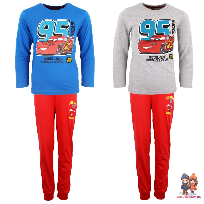 Disney Cars Lightning McQueen Kinder lang Pyjama Schlafanzug - WS-Trend.de 98-128 Baumwolle