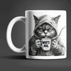 Katze im Hoodie witzige Keramik Kaffeetasse Teetasse Tasse Geschenke