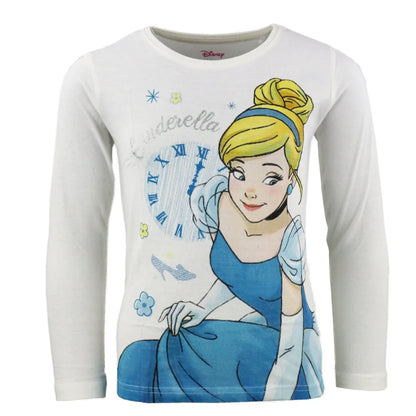 Disney Cinderella Kinder Mädchen langarm T-Shirt - WS-Trend.de - 98 bis 128 Baumwolle