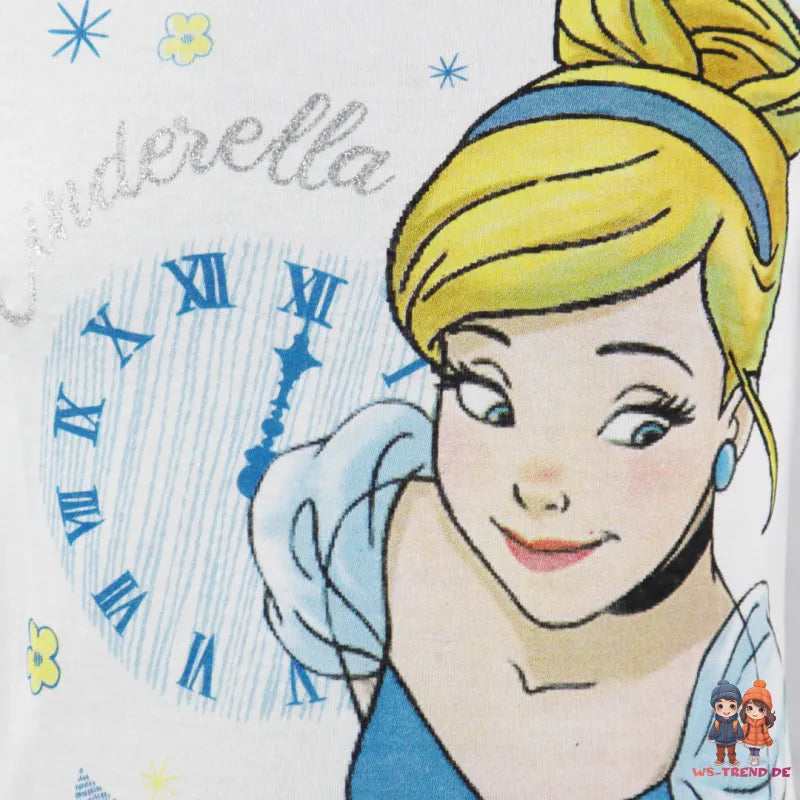 Disney Cinderella Kinder Mädchen langarm T-Shirt - WS-Trend.de - 98 bis 128 Baumwolle