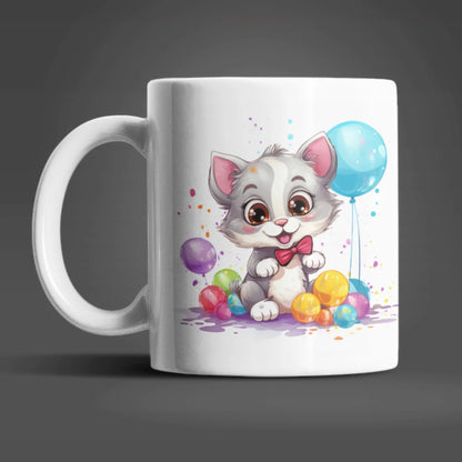 Süße Katze Kätzchen Kinder Teetasse Tasse Geschenkidee - WS-Trend.de Geschenk 330 ml