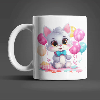 Süße Katze Kätzchen Kinder Teetasse Tasse Geschenkidee - WS-Trend.de Geschenk 330 ml
