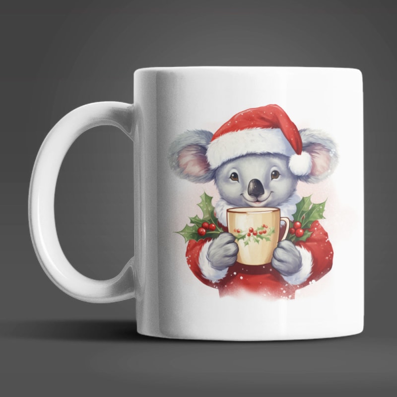 Weihnachten Koala Kaffeetasse Teetasse Tasse Geschenkidee 330 ml - WS-Trend.de